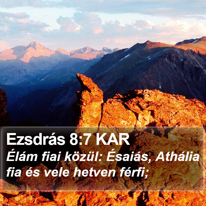 Ezsdrás 8:7 KAR Bible Study