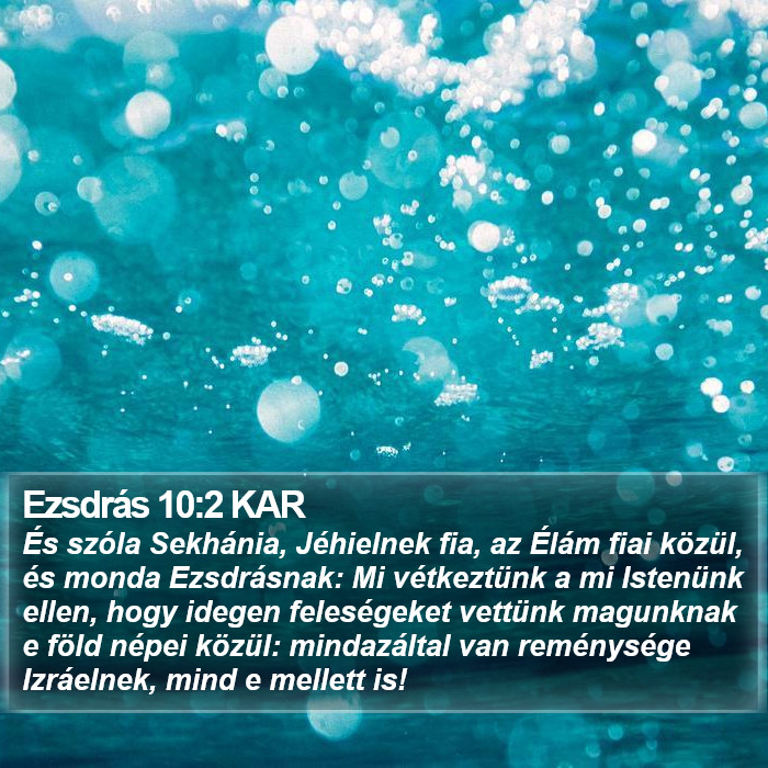 Ezsdrás 10:2 KAR Bible Study