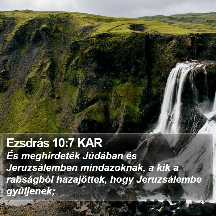 Ezsdrás 10:7 KAR Bible Study