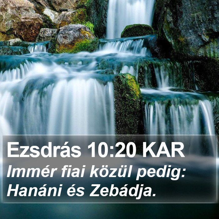 Ezsdrás 10:20 KAR Bible Study