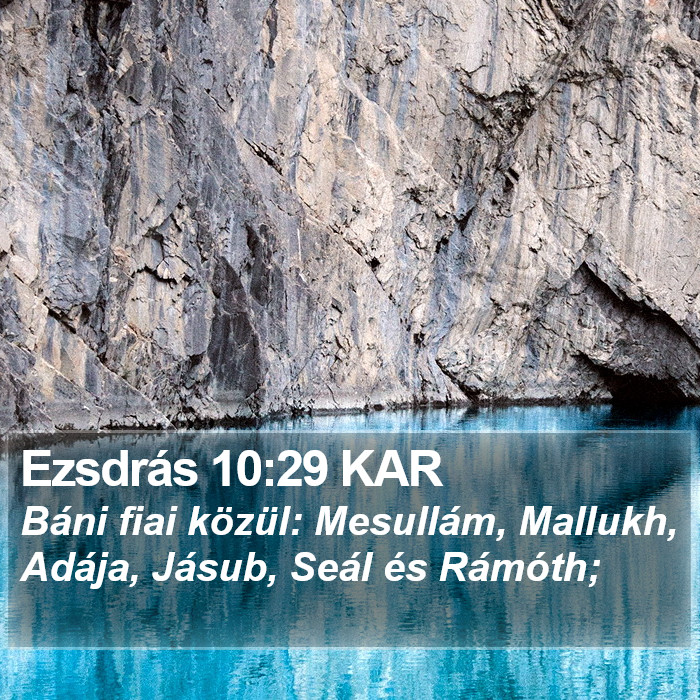 Ezsdrás 10:29 KAR Bible Study