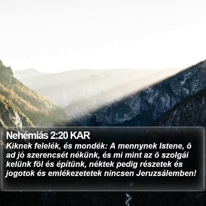 Nehémiás 2:20 KAR Bible Study