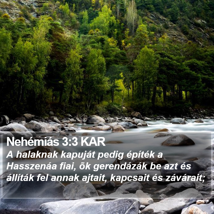 Nehémiás 3:3 KAR Bible Study