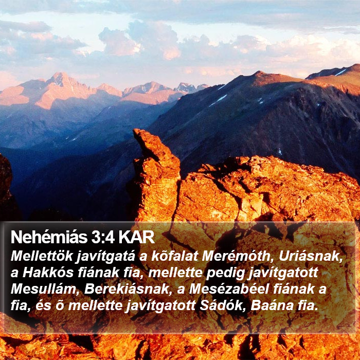 Nehémiás 3:4 KAR Bible Study