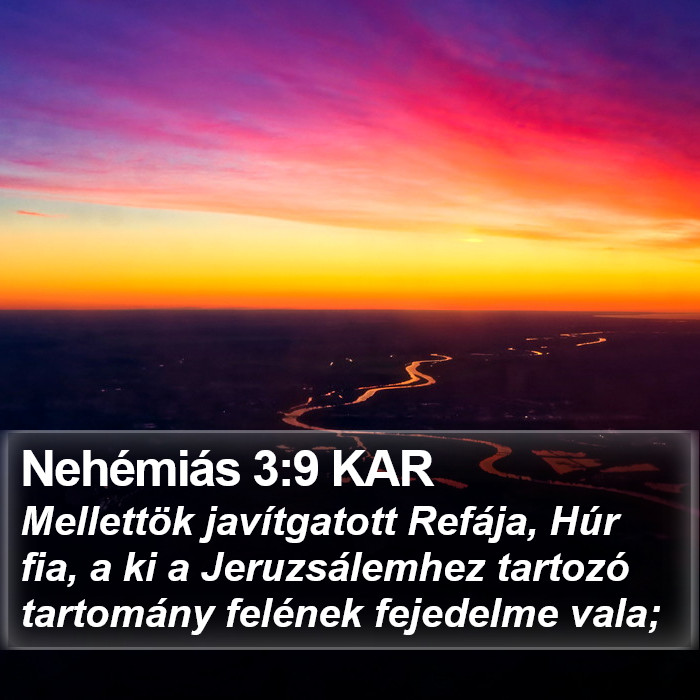 Nehémiás 3:9 KAR Bible Study