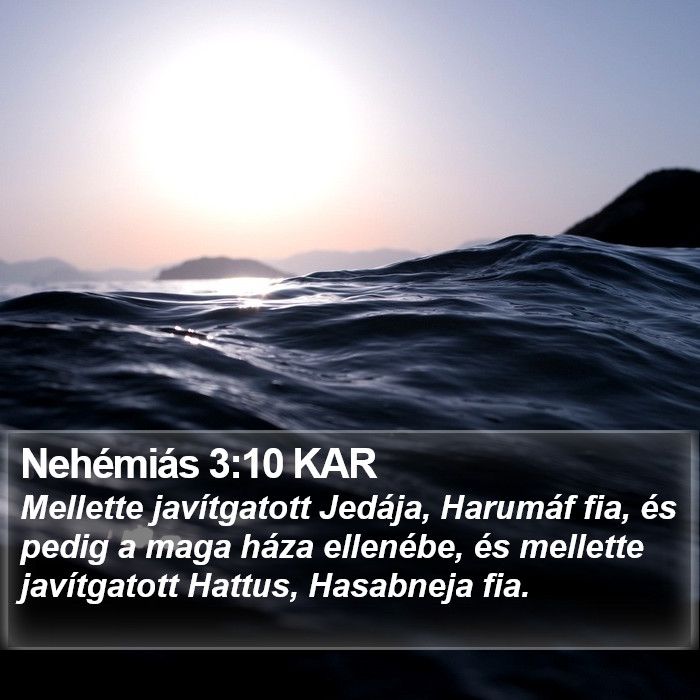 Nehémiás 3:10 KAR Bible Study