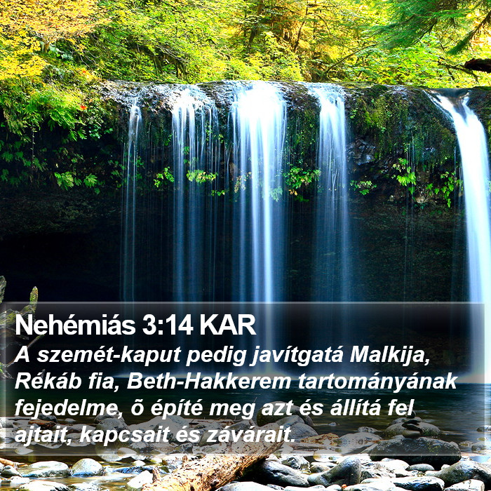 Nehémiás 3:14 KAR Bible Study