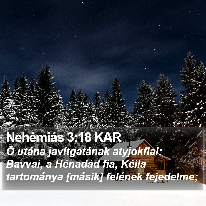 Nehémiás 3:18 KAR Bible Study