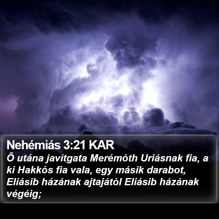 Nehémiás 3:21 KAR Bible Study