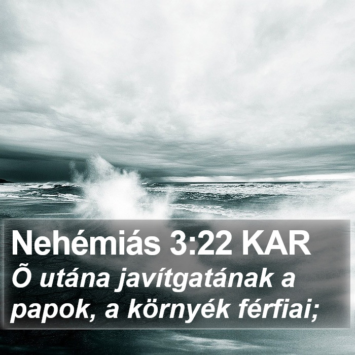Nehémiás 3:22 KAR Bible Study