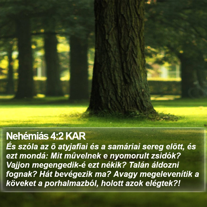 Nehémiás 4:2 KAR Bible Study