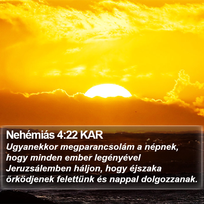 Nehémiás 4:22 KAR Bible Study