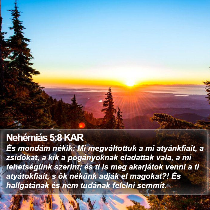 Nehémiás 5:8 KAR Bible Study