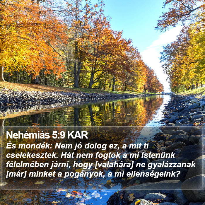 Nehémiás 5:9 KAR Bible Study