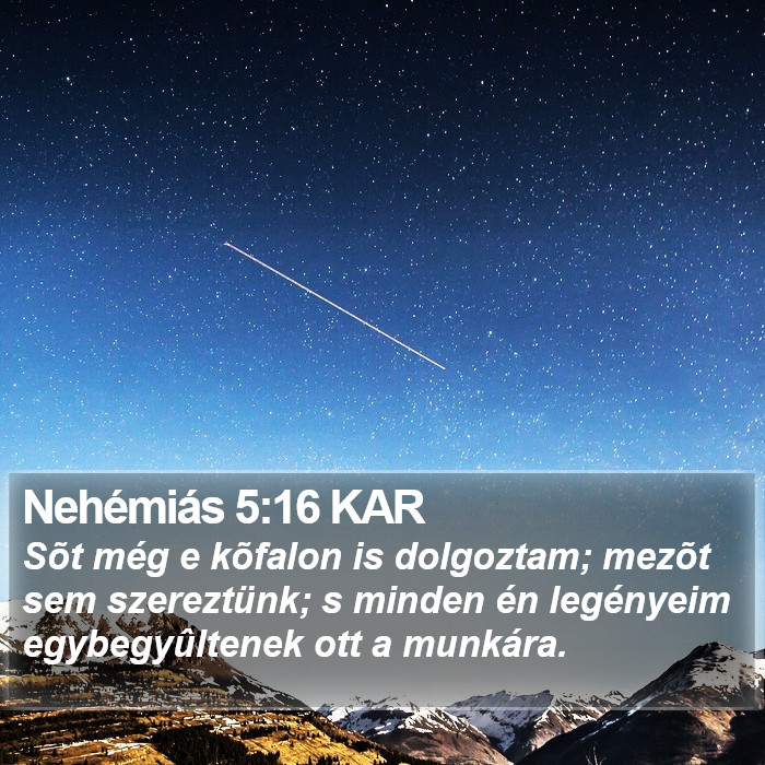 Nehémiás 5:16 KAR Bible Study