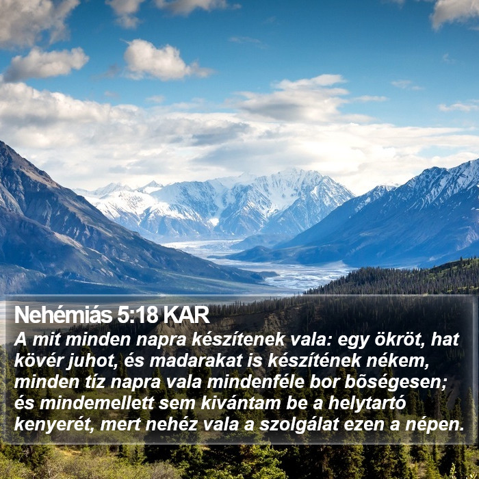 Nehémiás 5:18 KAR Bible Study