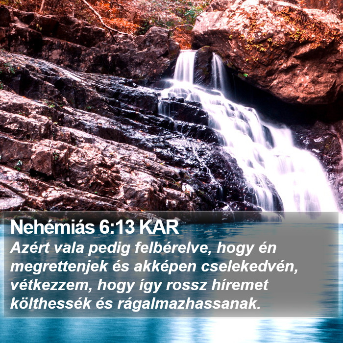 Nehémiás 6:13 KAR Bible Study