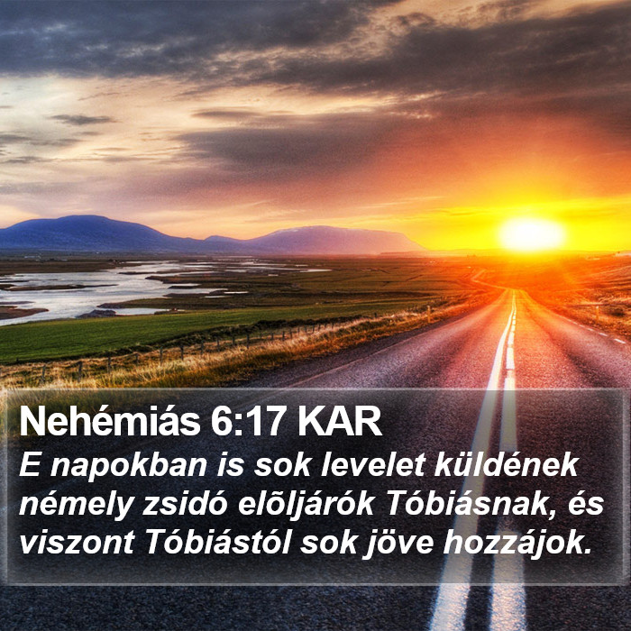 Nehémiás 6:17 KAR Bible Study