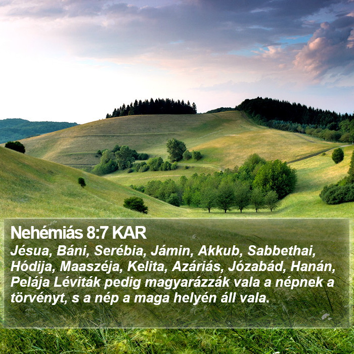 Nehémiás 8:7 KAR Bible Study