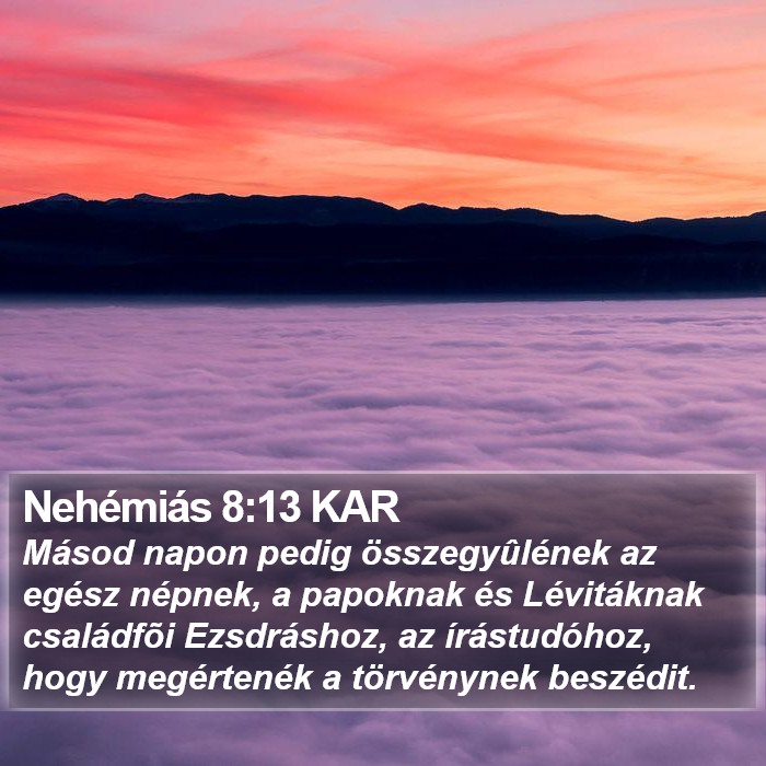 Nehémiás 8:13 KAR Bible Study