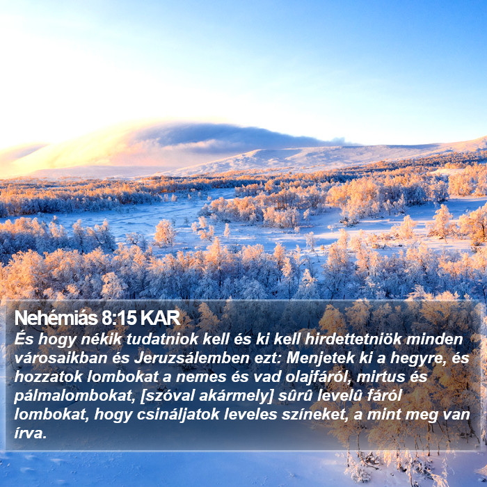 Nehémiás 8:15 KAR Bible Study