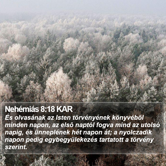 Nehémiás 8:18 KAR Bible Study