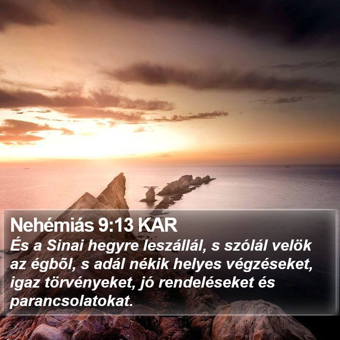 Nehémiás 9:13 KAR Bible Study