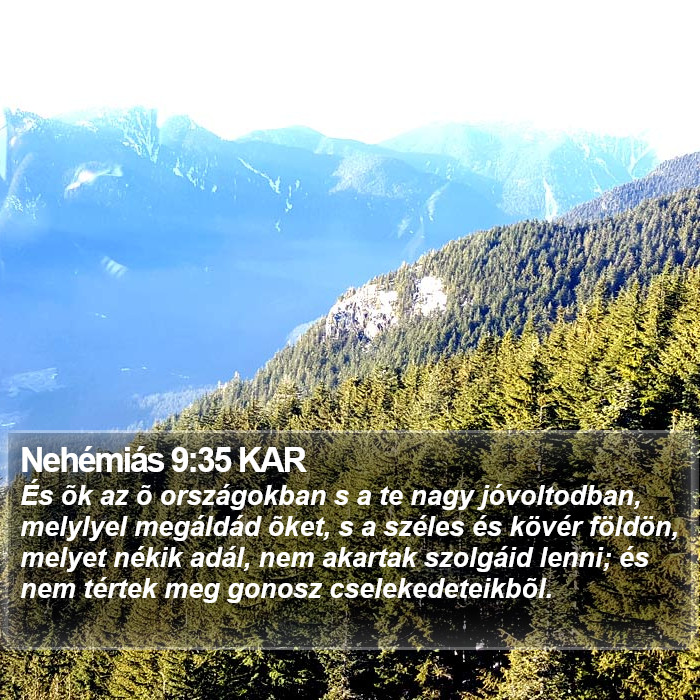 Nehémiás 9:35 KAR Bible Study