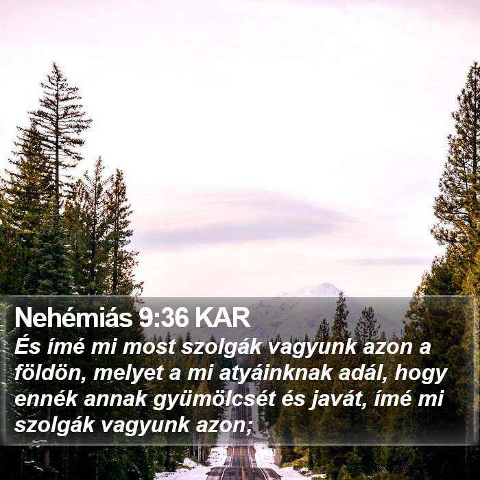 Nehémiás 9:36 KAR Bible Study