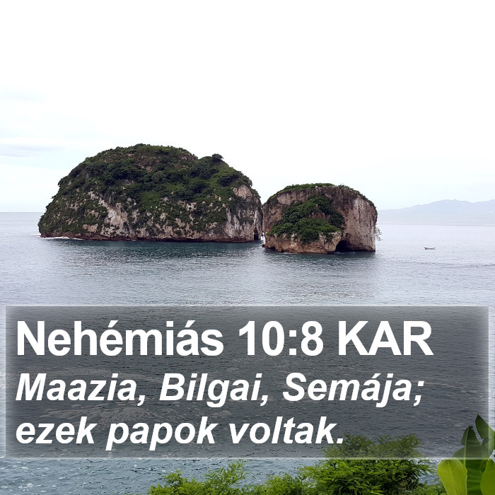 Nehémiás 10:8 KAR Bible Study