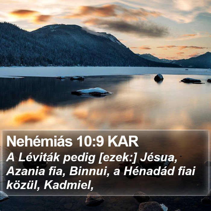 Nehémiás 10:9 KAR Bible Study