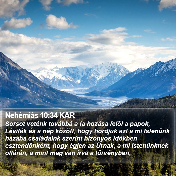 Nehémiás 10:34 KAR Bible Study