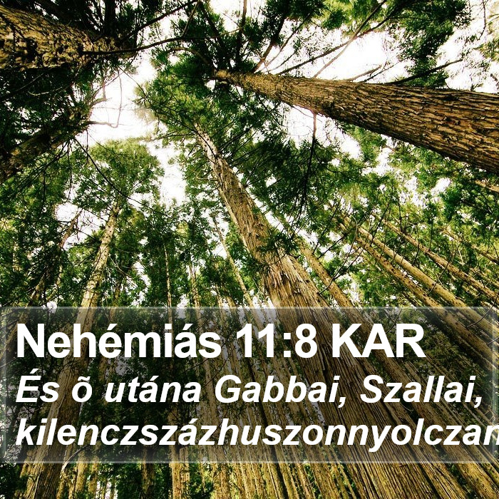 Nehémiás 11:8 KAR Bible Study