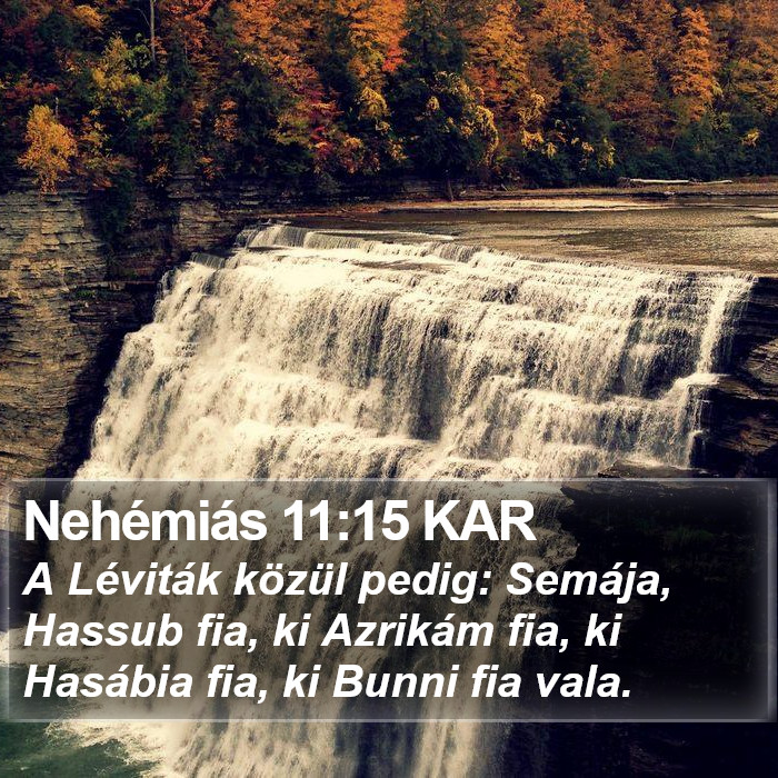 Nehémiás 11:15 KAR Bible Study