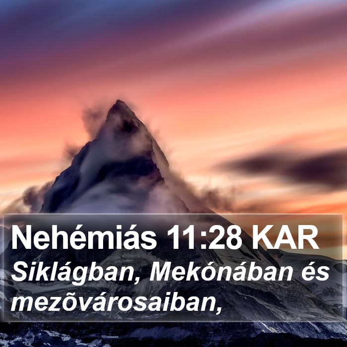 Nehémiás 11:28 KAR Bible Study