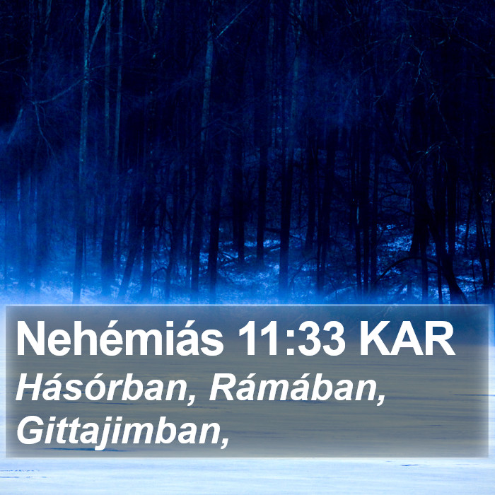 Nehémiás 11:33 KAR Bible Study