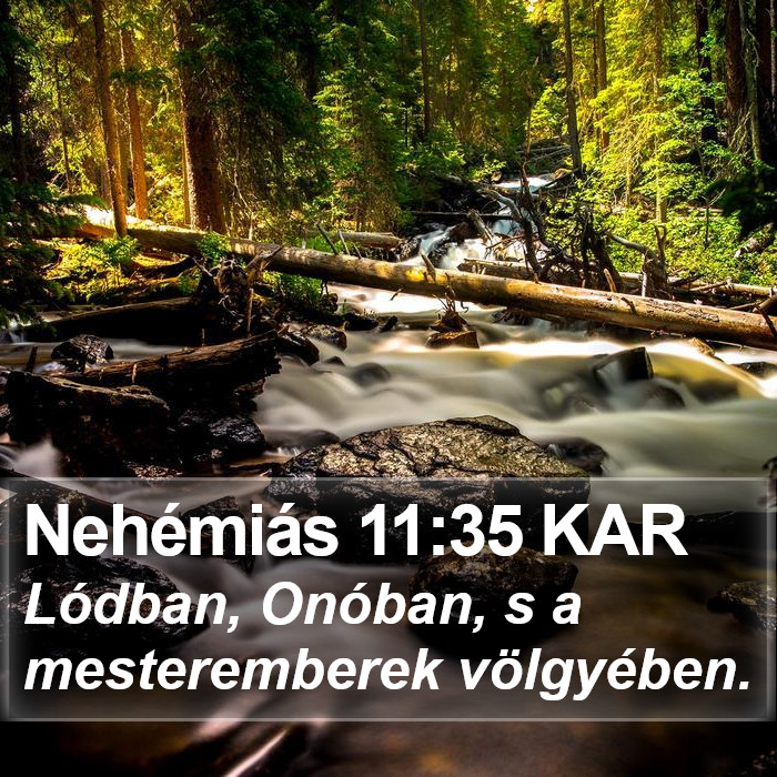 Nehémiás 11:35 KAR Bible Study