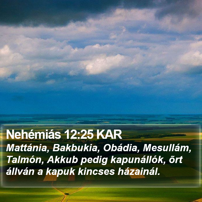 Nehémiás 12:25 KAR Bible Study