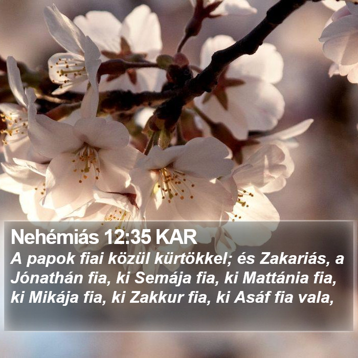 Nehémiás 12:35 KAR Bible Study