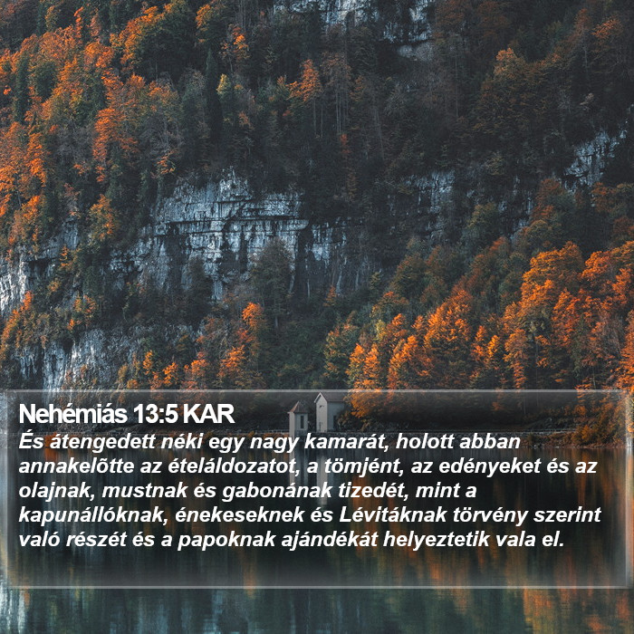 Nehémiás 13:5 KAR Bible Study