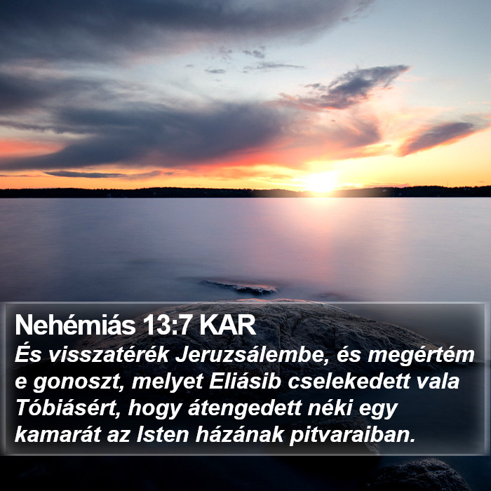 Nehémiás 13:7 KAR Bible Study