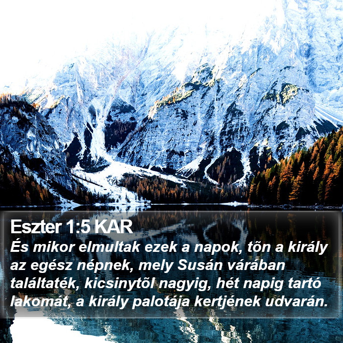 Eszter 1:5 KAR Bible Study