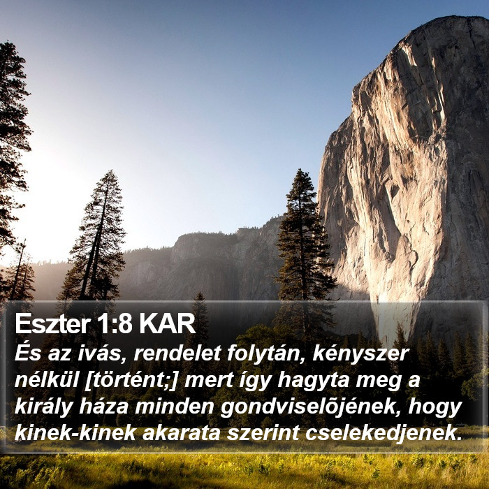 Eszter 1:8 KAR Bible Study