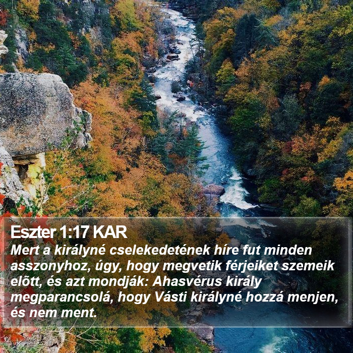 Eszter 1:17 KAR Bible Study