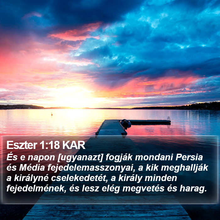 Eszter 1:18 KAR Bible Study