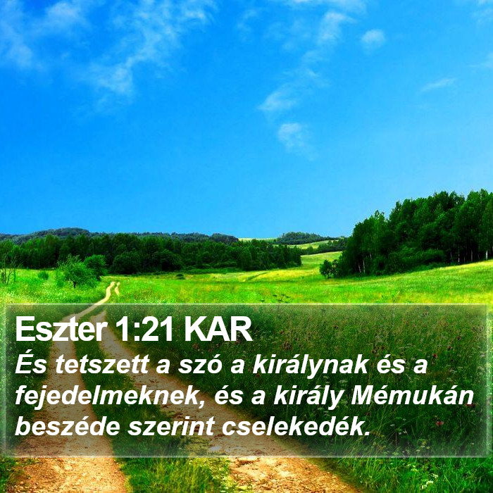 Eszter 1:21 KAR Bible Study