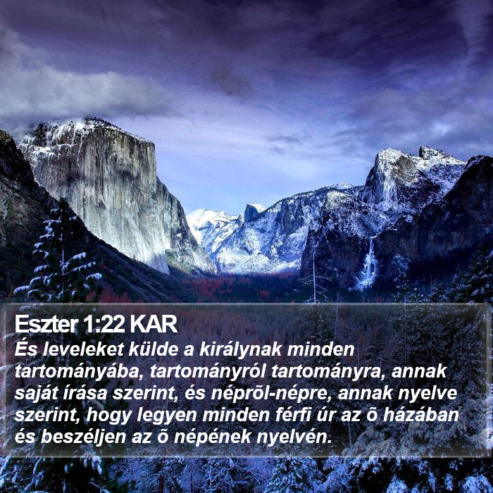 Eszter 1:22 KAR Bible Study