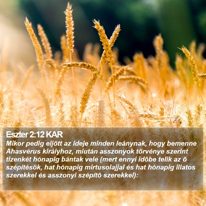 Eszter 2:12 KAR Bible Study