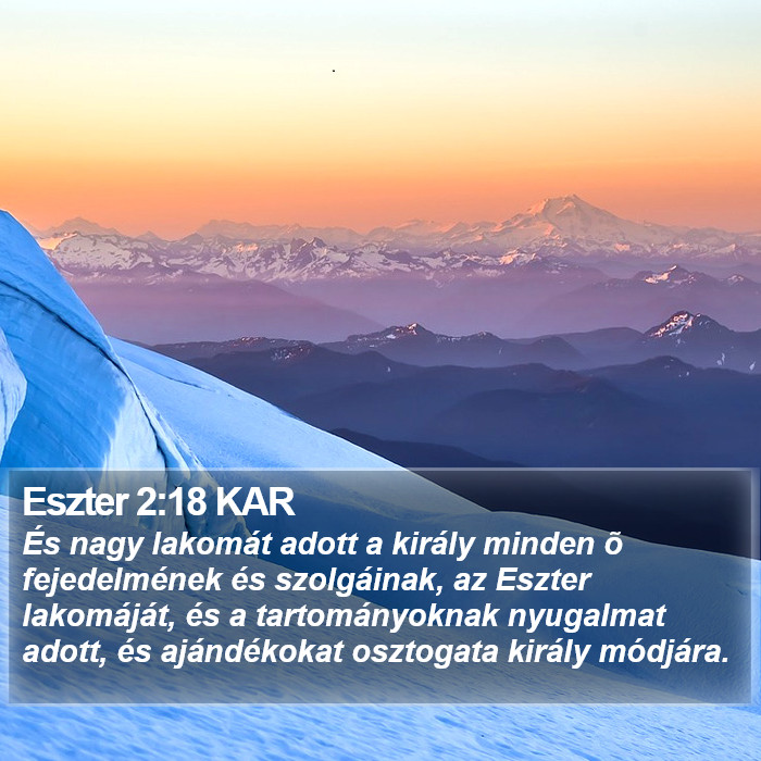 Eszter 2:18 KAR Bible Study