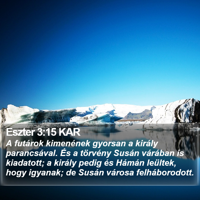 Eszter 3:15 KAR Bible Study